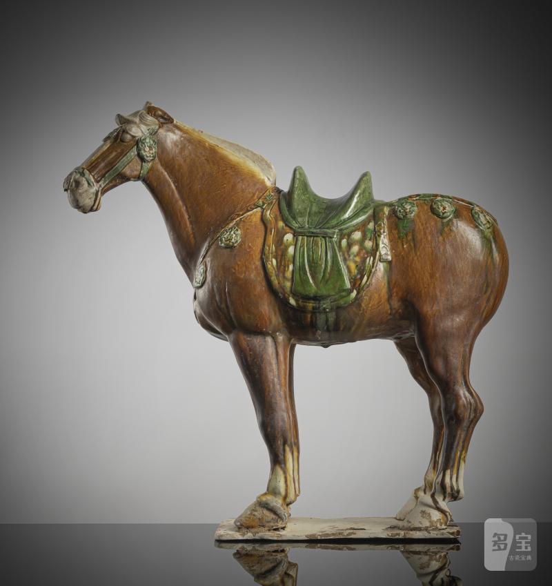 A fine 'sancai' -glazed earthenware horse